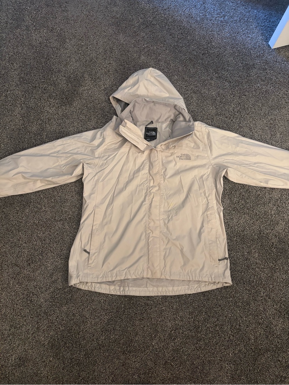The North Face Hooded Packable Jacket - Light Cream